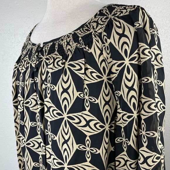 Anne Klein Silk Three Quarter Sleeve Blouse Top Size M EUC - Picture 4 of 7